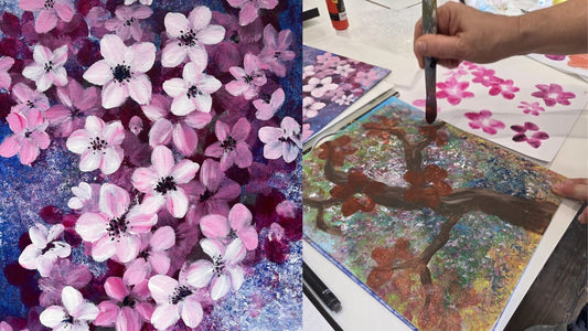 Expressive Blossoms in Acrylics Workshop feature image