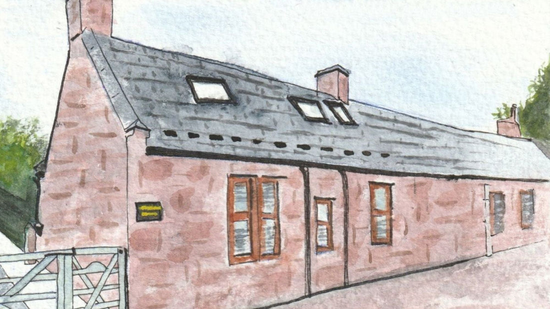 How I got started as an artist - a watercolour sketch of a cottage in Scotland