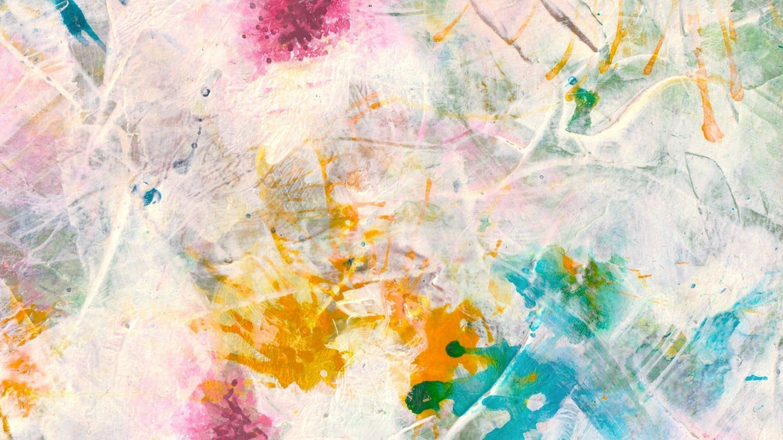 How to care for your original painting - detail of abstract painting by Lou Longworth