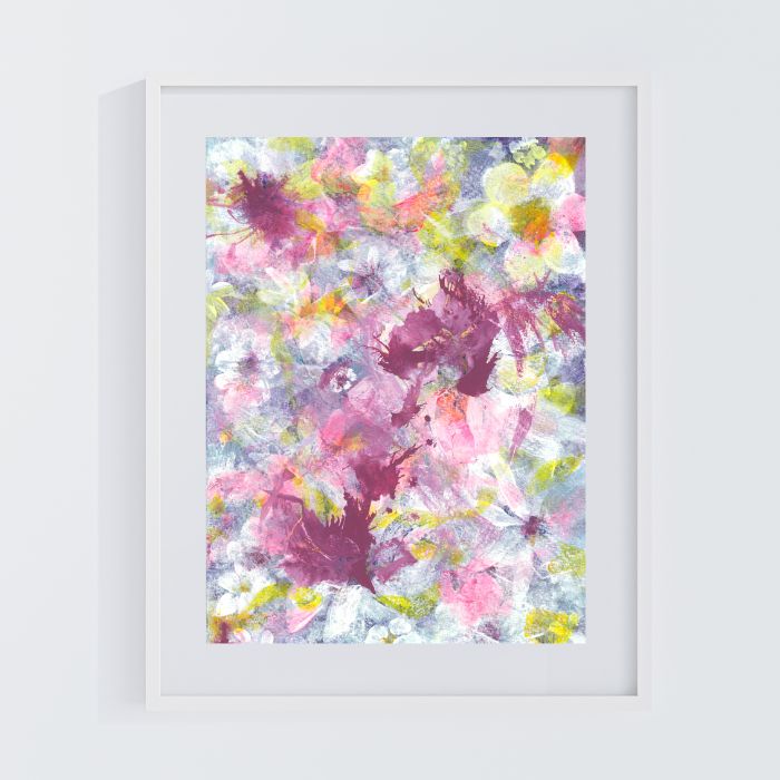 A DAY FOR ICE CREAM No.1 - Original Abstract Floral Painting