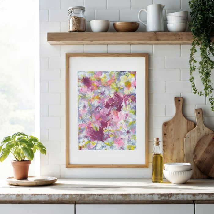 A DAY FOR ICE CREAM No.1 - Original Abstract Floral Painting