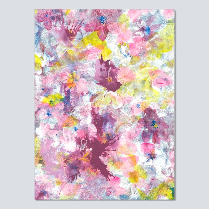 A DAY FOR ICE CREAM No.2 - Original Abstract Floral Painting