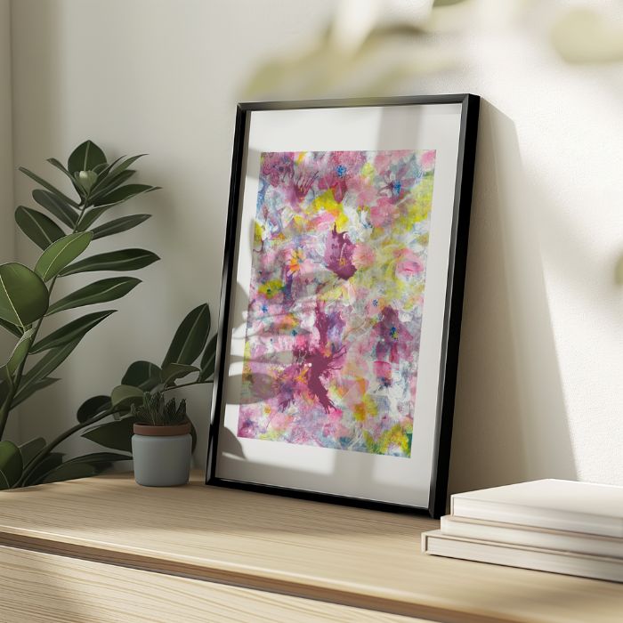 A DAY FOR ICE CREAM No.2 - Original Abstract Floral Painting