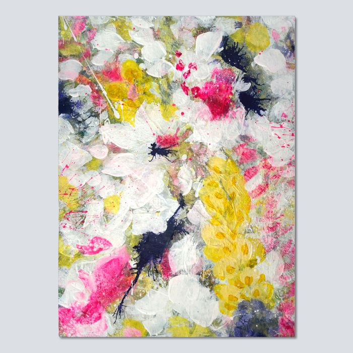 DRINKING SUNSHINE - Original Abstract Floral Painting