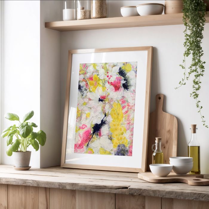 DRINKING SUNSHINE - Original Abstract Floral Painting
