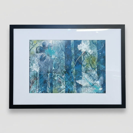 Magic in the Woods No2 painting in black frame